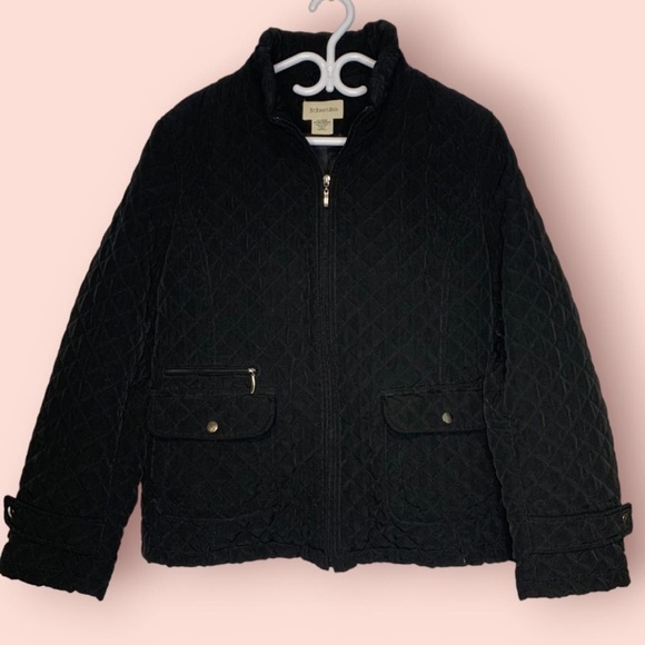St. John’s Bay Women’s Black Quilted Lined Detailed Jacket,  Size XL - Picture 7 of 7